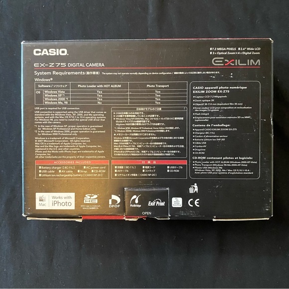 Casio Exilim EX-Z75 Box with Paperwork and Accessories (CAMERA NOT INCLUDED) - Picture 7 of 7